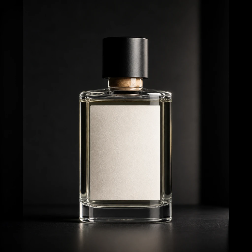 Product bottle — Black Card Transparent Bottle Control lighting setup.