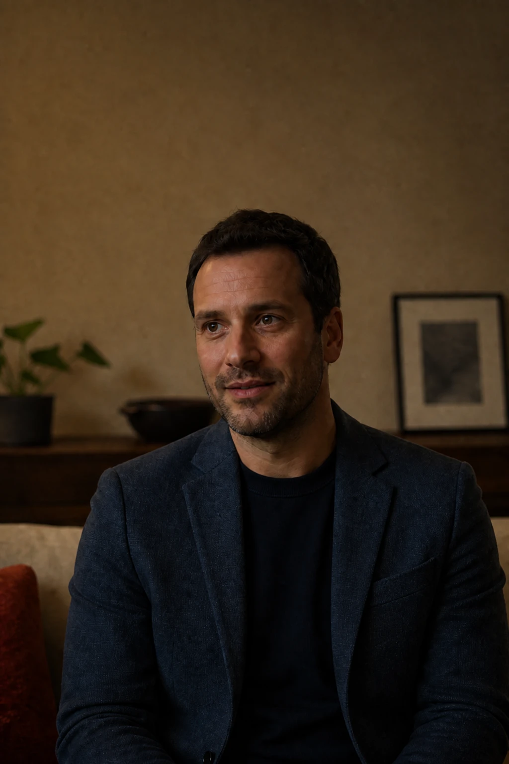 Portrait subject — Ambient Only variation of China Ball Overhead Interview Fill.