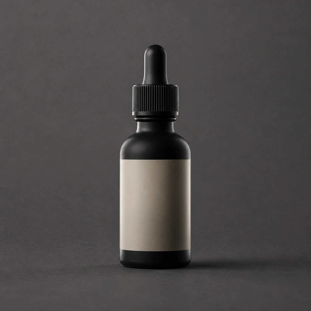 Product bottle — Dual Stripbox Product Hero lighting setup.