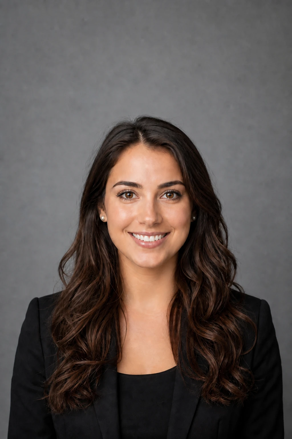 Add a white bounce under the chin to lift any neck shadow — it changes nothing about the on-axis look Portrait subject — Under-Chin Bounce variation of On-Axis Soft Headshot.