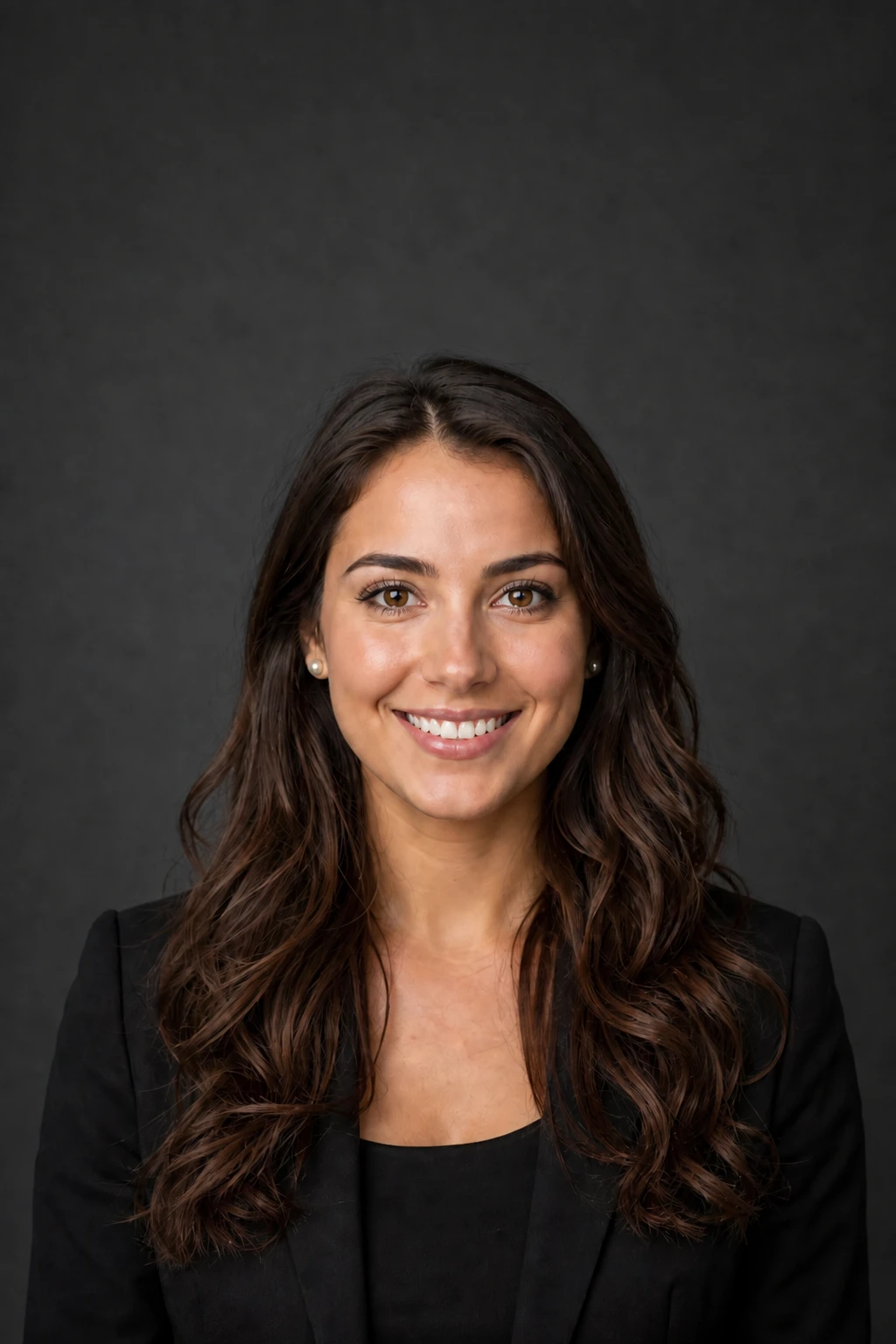 Portrait subject — Darker Backdrop variation of On-Axis Soft Headshot.