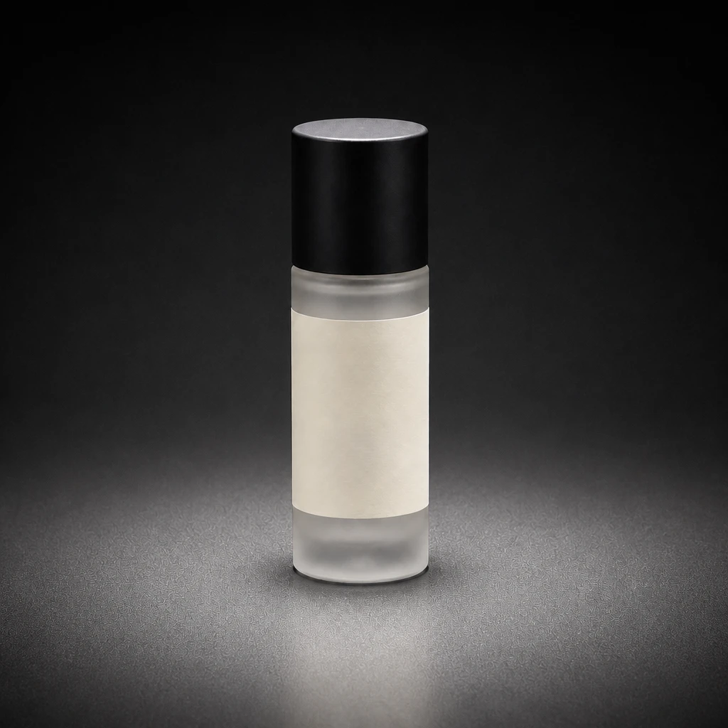 Open the Fresnel flood — softer pool, lifted background, less graphic product read Product bottle — Flood Wide Soft variation of Fresnel Spotlight Product Hero.