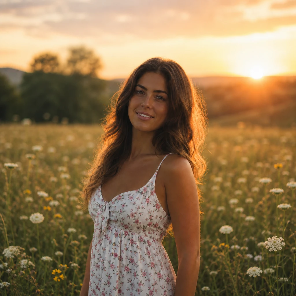 Remove the reflector and expose for the rim; the face drops darker, proving the bounce is the real key light Portrait subject — No Reflector Shadow variation of Golden Sun Reflector Portrait.