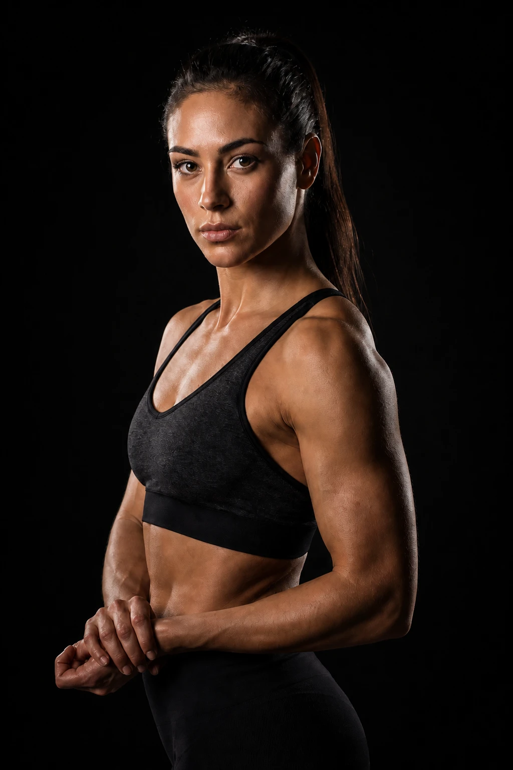 Athlete — Closer Tighter Grid variation of Gridded Softbox Athlete Portrait.
