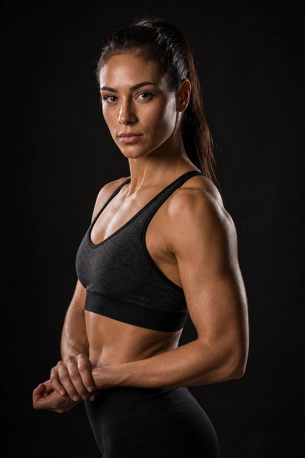 Athlete — Gridded Softbox Athlete Portrait lighting setup.