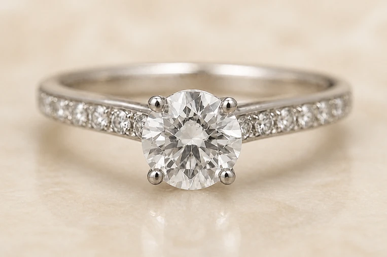Diamond ring — Milk Wrap variation of Jewelry Macro Bounce Tent.