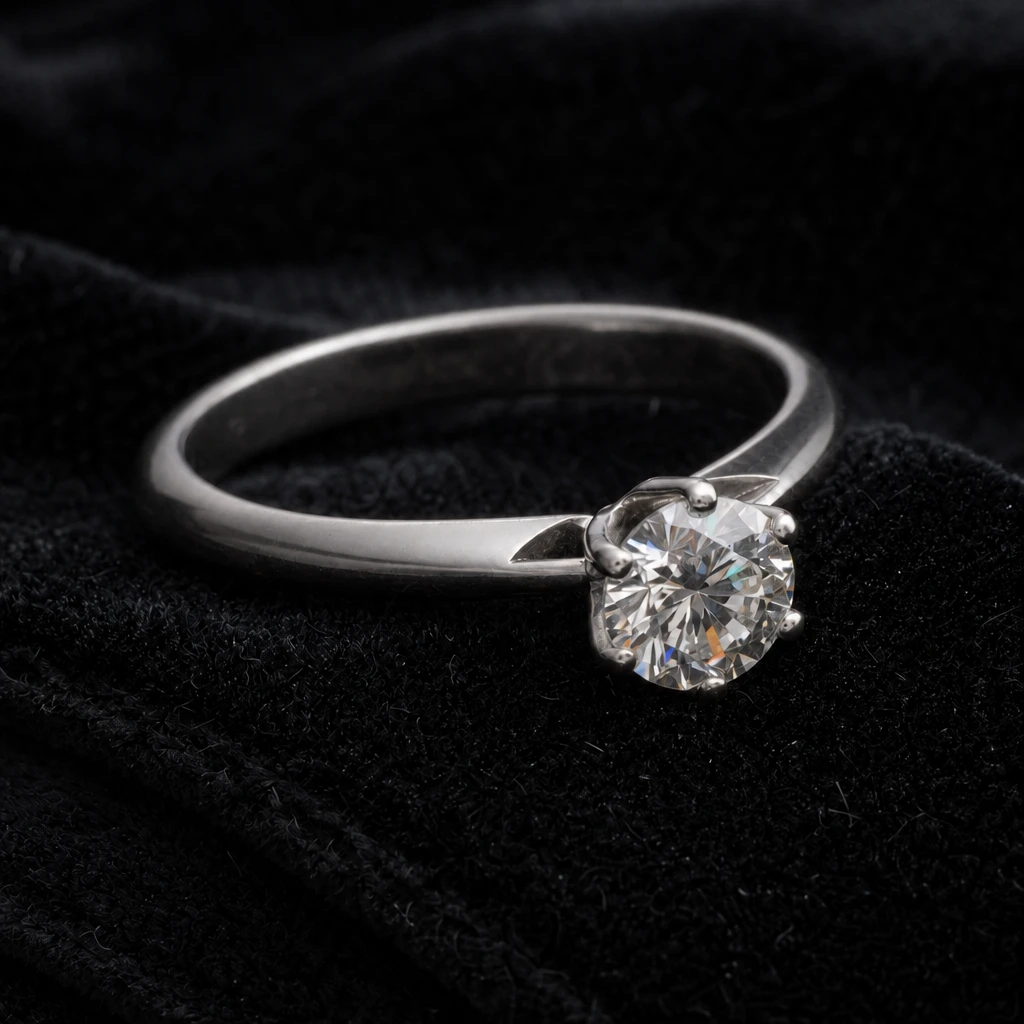 Diamond ring — Black Card Shape variation of Mirror Card Jewelry Sparkle Macro.