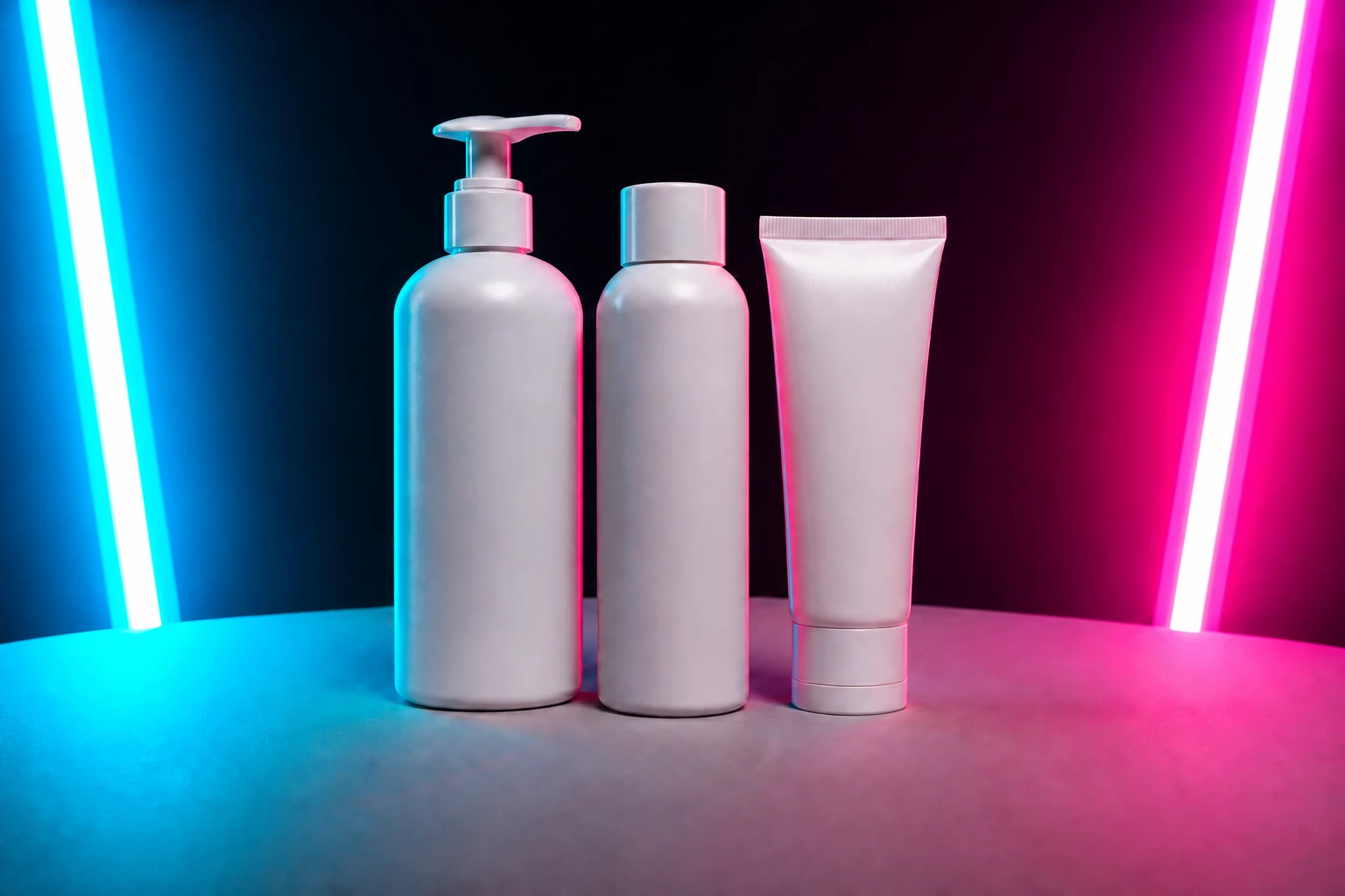 Skincare products — Harder Split variation of RGB Tube Product Background Wash.