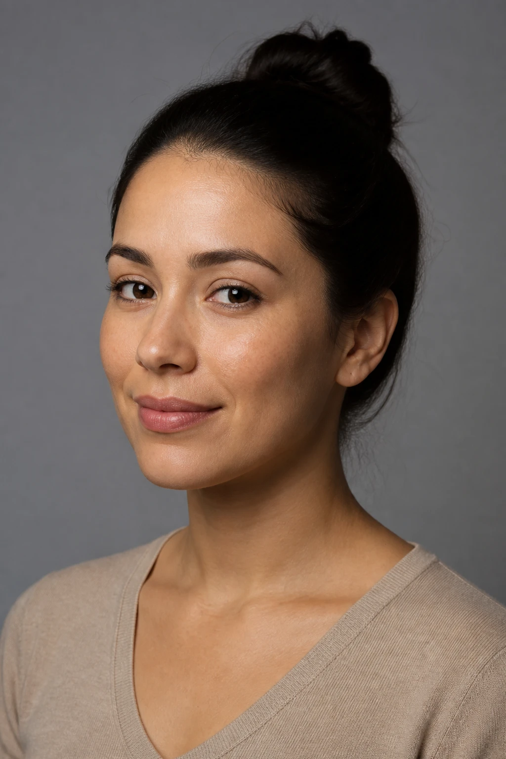 Portrait subject — Short Light Turned Head Portrait lighting setup.