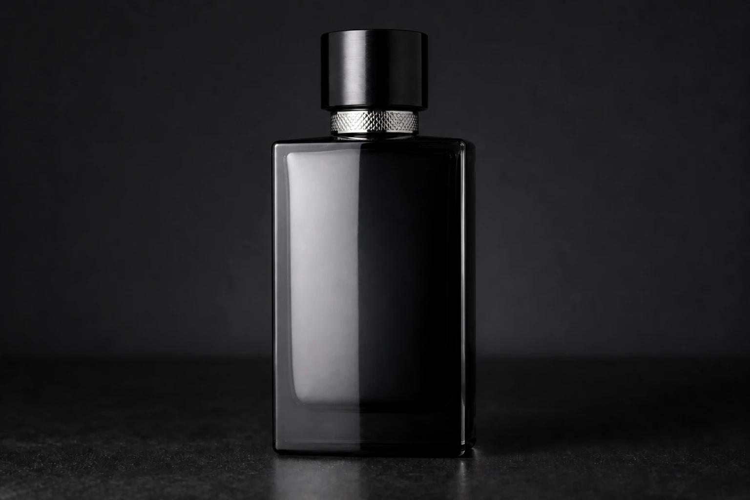 Drop to just the key softbox plus a white bounce card opposite as a passive rim — proves the shape still reads with one… Perfume bottle — Single-Light Budget variation of Three-Light Product Hero.