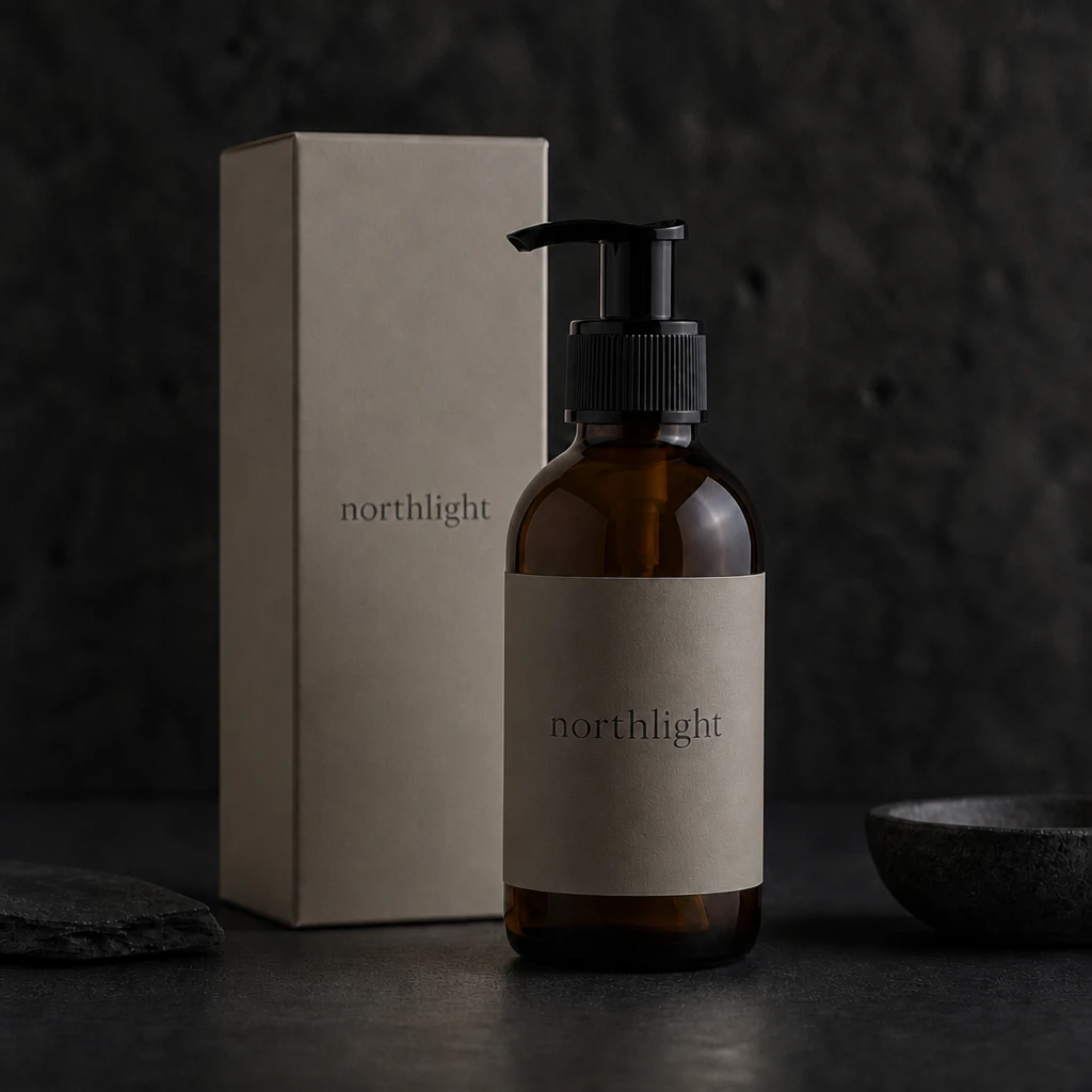 Product bottle — No Foam Fill variation of White Foam Board Product Fill.